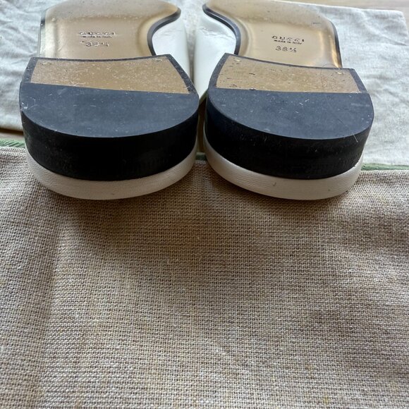 GUCCI Princetown Mules in Mystic White Size 38.5 Box, Dust Bags, Receipt! - Picture 10 of 13